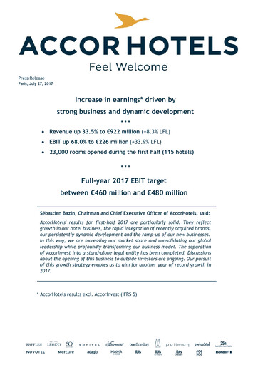 Thumbnail Accor Half-year Report 2017-h1