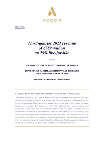 Thumbnail Accor Quarterly Report 2021-q3