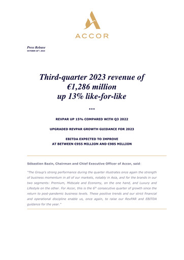 Thumbnail Accor Quarterly Report 2023-q3