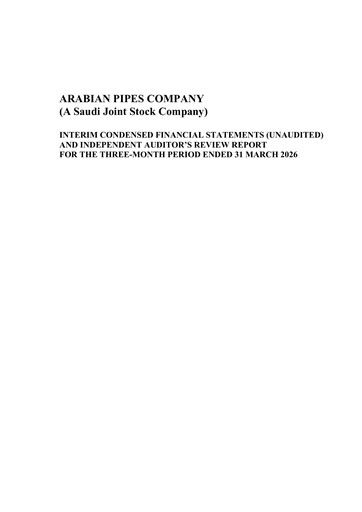 Miniature Arabian Pipes Company Rapport trimestriel 2026-q1