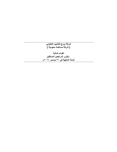 Thumbnail Buruj Cooperative Insurance Company Financial Statement 2024