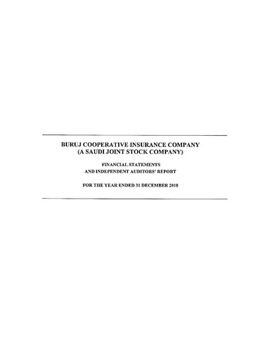 Thumbnail Buruj Cooperative Insurance Company Financial Statement 2018