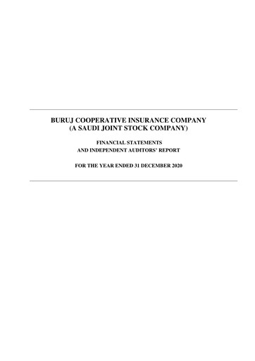 Thumbnail Buruj Cooperative Insurance Company Financial Statement 2020