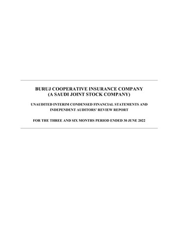 Thumbnail Buruj Cooperative Insurance Company Half-year Report 2022-h1