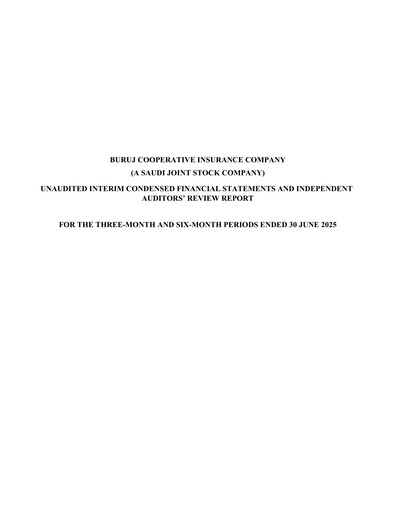 Thumbnail Buruj Cooperative Insurance Company Half-year Report 2025-h1