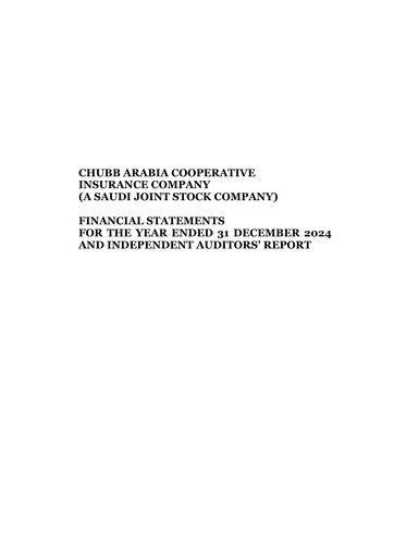Vorschaubild Chubb Arabia Cooperative Insurance Company Finanzmitteilung 2024