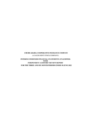 Vorschaubild Chubb Arabia Cooperative Insurance Company Quartalsbericht 2022-q2