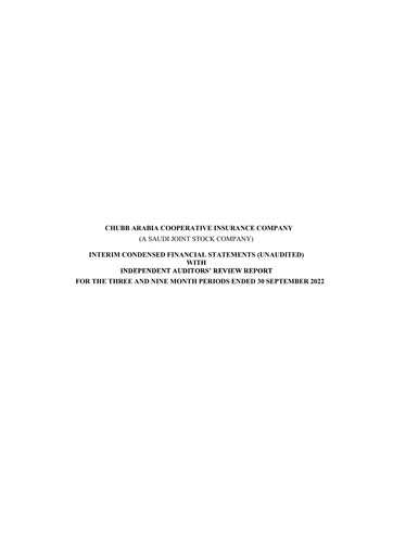 Vorschaubild Chubb Arabia Cooperative Insurance Company Quartalsbericht 2022-q3