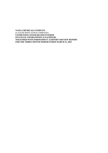 Thumbnail Nama Chemicals Company Quarterly Report 2023-q1