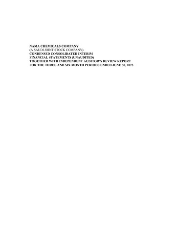 Thumbnail Nama Chemicals Company Quarterly Report 2023-q2