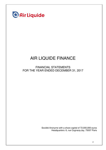 Thumbnail Air Liquide Financial Statement 2017