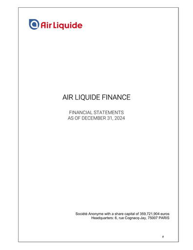 Thumbnail Air Liquide Financial Statement 2024