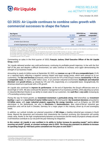 Thumbnail Air Liquide Quarterly Report 2025-q3