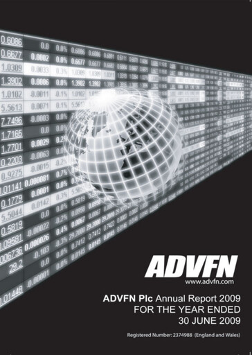 Thumbnail ADVFN Annual Report 2009