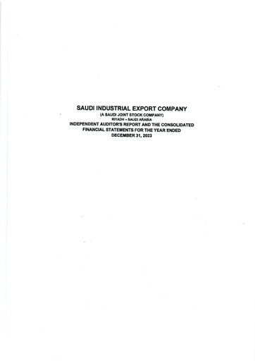 Thumbnail SIEC (Saudi Industrial Export Company) Financial Statement 2023