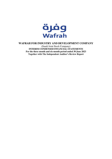 Thumbnail Wafrah for Industry and Development Company Quarterly Report 2023-q2