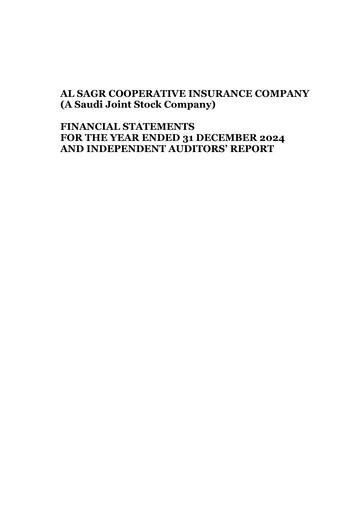 Thumbnail Al Sagr Cooperative Insurance Company Financial Statement 2024