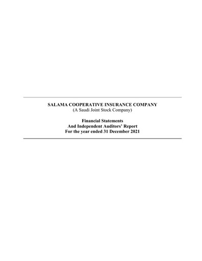 Thumbnail Salama Cooperative Insurance Company Financial Statement 2021