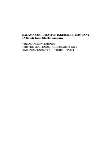 Thumbnail Salama Cooperative Insurance Company Financial Statement 2023