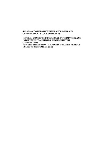 Thumbnail Salama Cooperative Insurance Company Quarterly Report 2025-q3