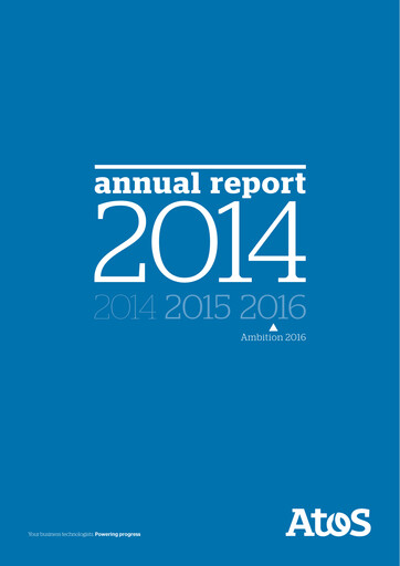 Thumbnail Atos Annual Report 2014