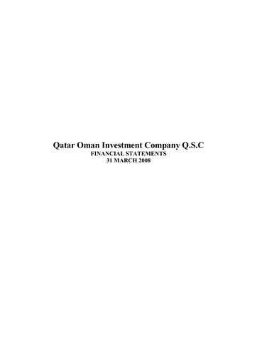 Thumbnail Qatar Oman Investment Company Financial Statement 2008-q1