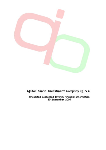 Thumbnail Qatar Oman Investment Company Financial Statement 2009-9m