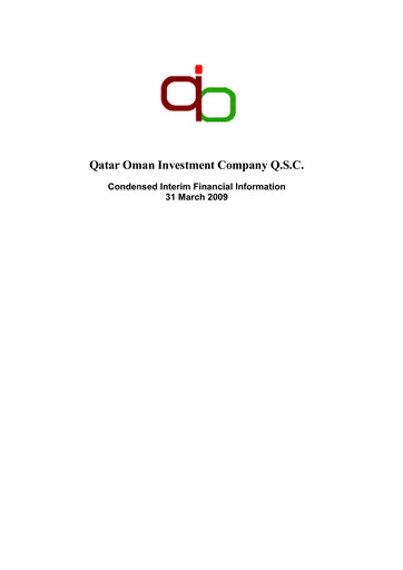 Thumbnail Qatar Oman Investment Company Financial Statement 2009-q1