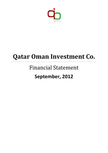 Thumbnail Qatar Oman Investment Company Financial Statement 2012-9m