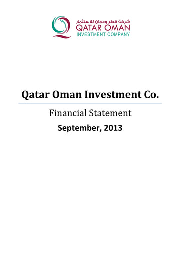 Thumbnail Qatar Oman Investment Company Financial Statement 2013-9m