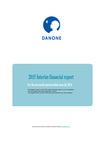 Thumbnail Danone Financial Statement 2015-h1
