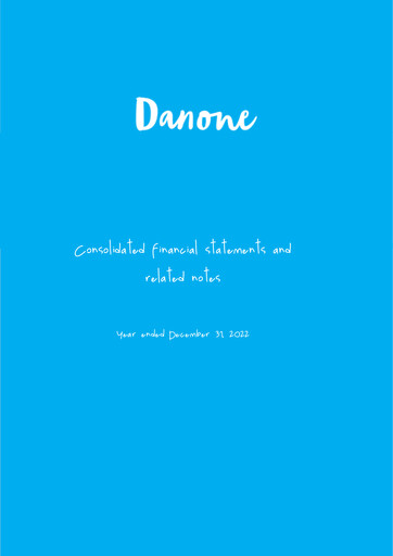 Thumbnail Danone Financial Statement 2022