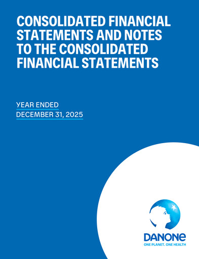 Thumbnail Danone Financial Statement 2025