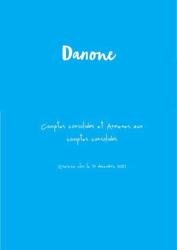 Thumbnail Danone Financial Statement 2021