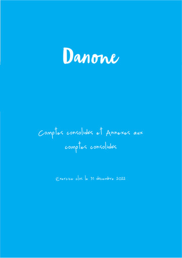 Thumbnail Danone Financial Statement 2022