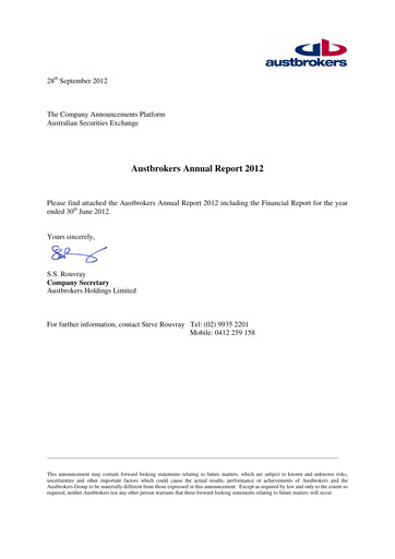 Thumbnail AUB Group Annual Report 2012