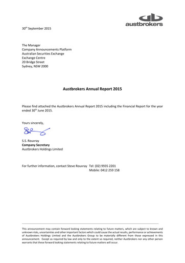 Thumbnail AUB Group Annual Report 2015