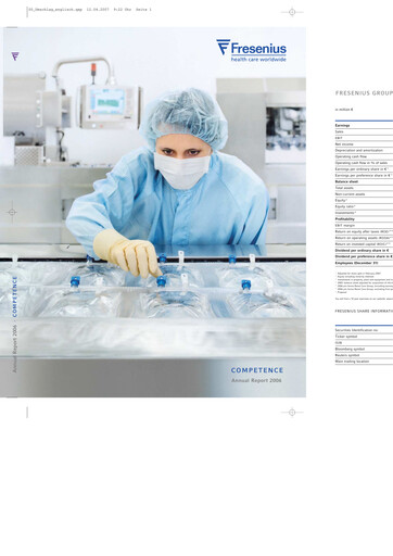 Thumbnail Fresenius Annual Report 2006