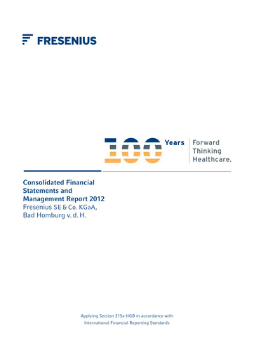 Thumbnail Fresenius Financial Statement 2012
