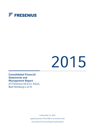 Thumbnail Fresenius Financial Statement 2015