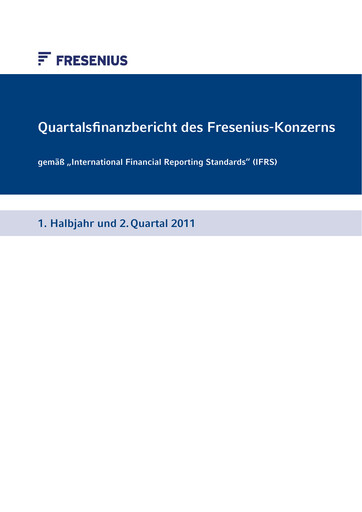 Thumbnail Fresenius Half-year Report 2011-h1