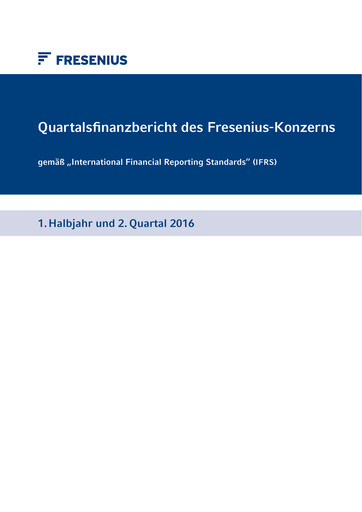Thumbnail Fresenius Half-year Report 2016-h1