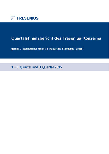 Thumbnail Fresenius Quarterly Report 2015-q3