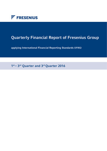 Thumbnail Fresenius Quarterly Report 2016-q3