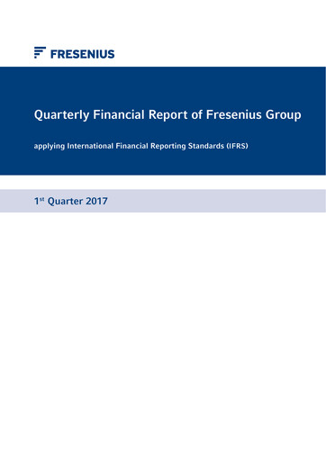 Miniature Fresenius Rapport trimestriel 2017-q1