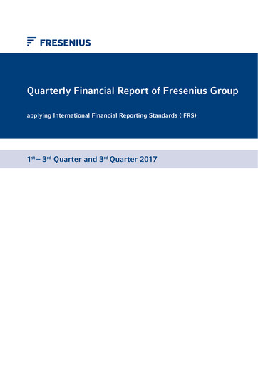Miniature Fresenius Rapport trimestriel 2017-q3