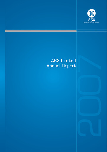 Thumbnail ASX Annual Report 2007