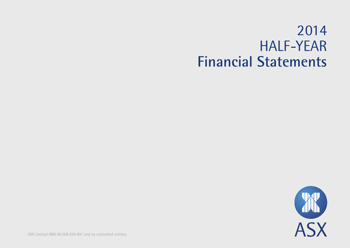 Thumbnail ASX Half-year Report 2014-h1