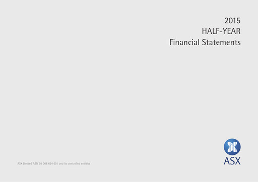 Thumbnail ASX Half-year Report 2015-h1