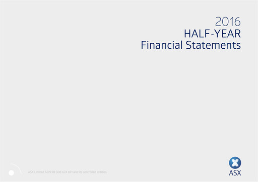 Thumbnail ASX Half-year Report 2016-h1